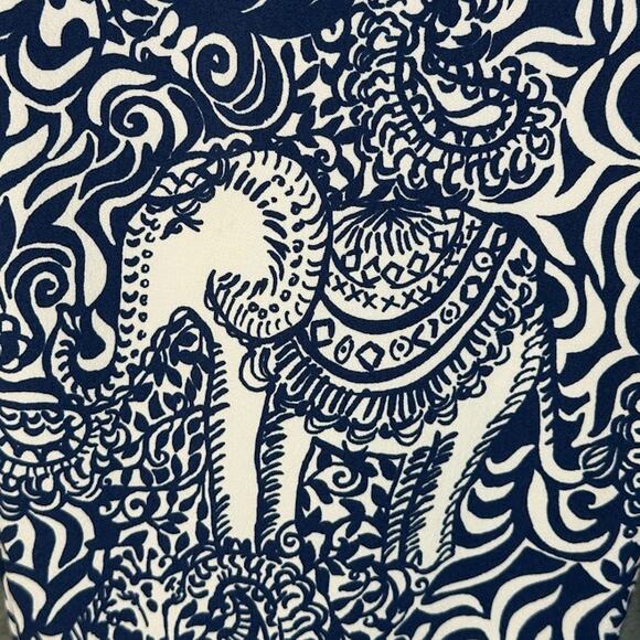 Lilly Pulitzer Pants Womens 8 Navy Luxletic Corso UPF 50+ Comfort Preppy Stretch - Picture 4 of 14